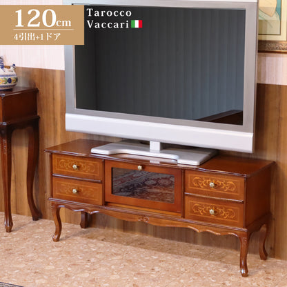イタリア テレビボード 120cm 象嵌 ローキャビネット 576G