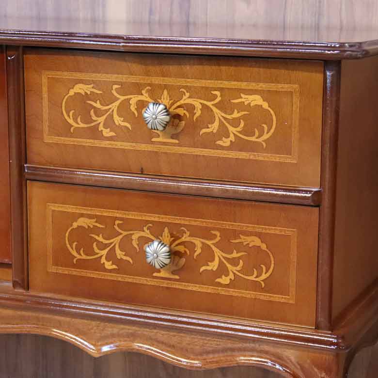 イタリア テレビボード 120cm 象嵌 ローキャビネット 576G