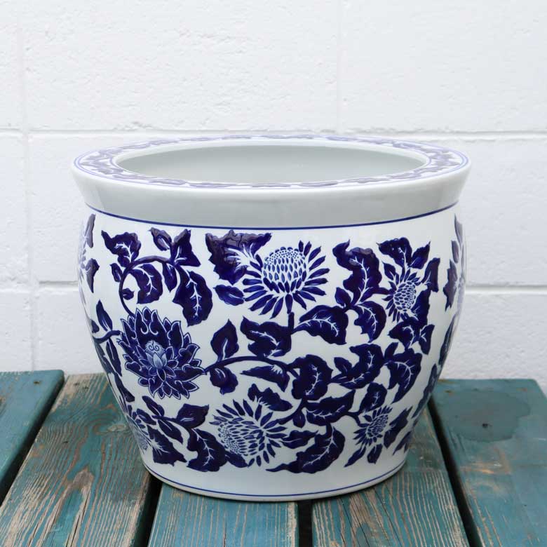 水鉢 大型 洋蓮青 特大 13号 火鉢 鉢カバー