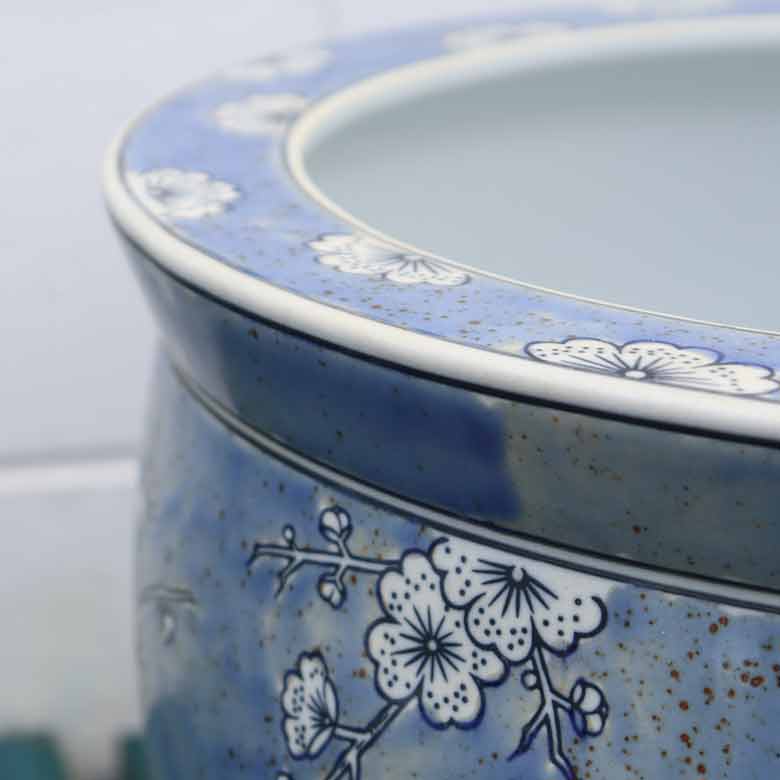 水鉢 大型 白梅 特大 13号 火鉢 鉢カバー