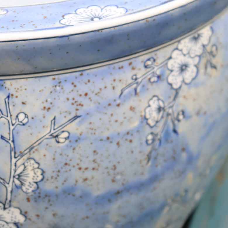 水鉢 大型 白梅 特大 13号 火鉢 鉢カバー