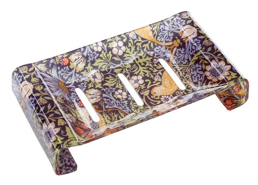 ロイヤルアーデン ソープディッシュ 石鹸置き いちご泥棒柄 アクリル バード＆ストロベリー