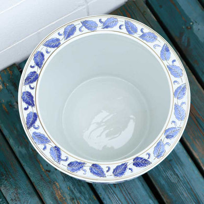 水鉢 大型 藍花 特大 13号 火鉢 鉢カバー 蔦