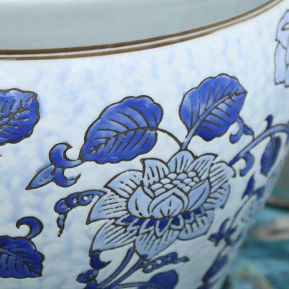 水鉢 大型 藍花 大 10号 火鉢 鉢カバー プランターカバー