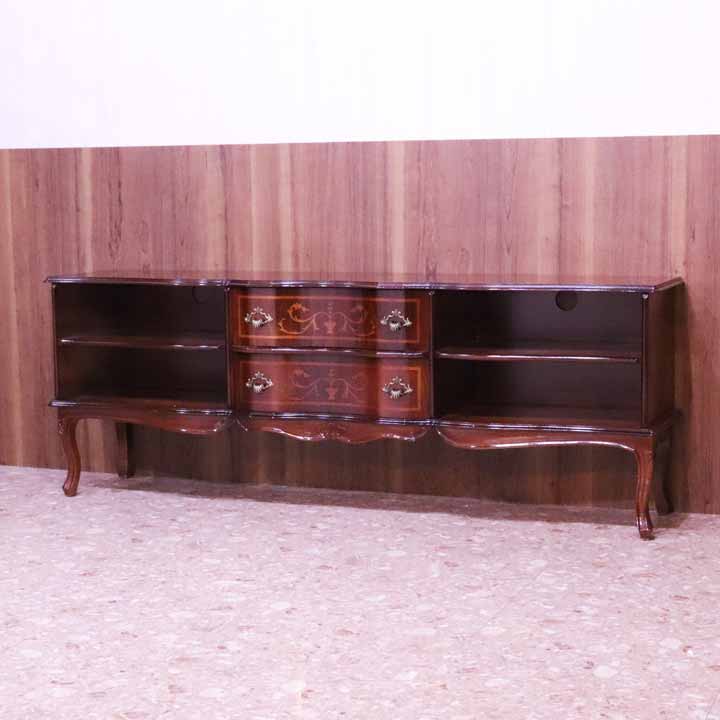 テレビ台 ローボード イタリア 象嵌  158cm 猫脚 596G