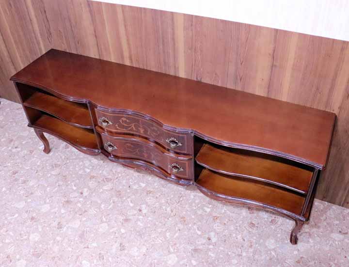 テレビ台 ローボード イタリア 象嵌  158cm 猫脚 596G