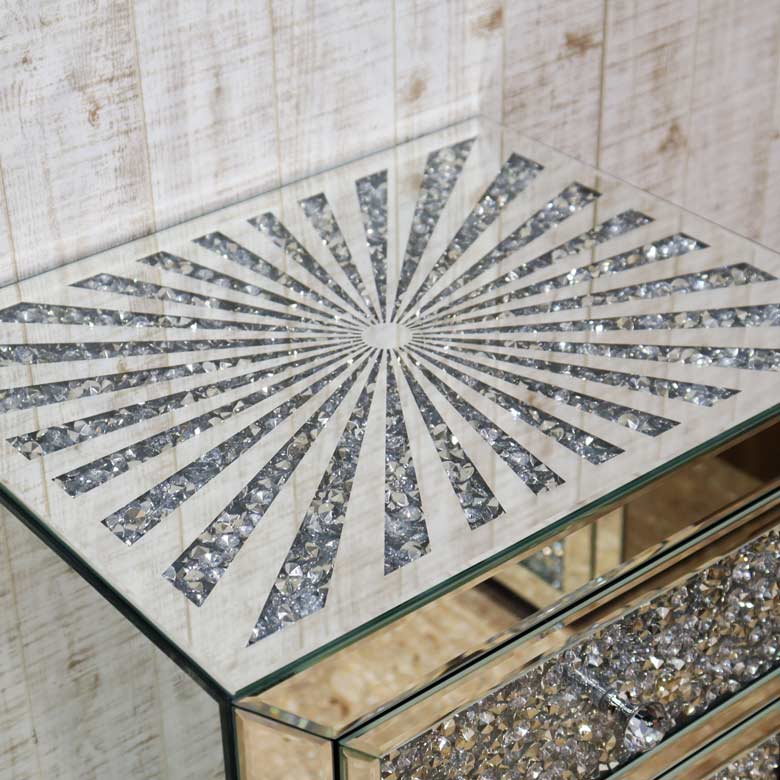 ミラー家具 5段チェスト ディスプレイスタンド サイドテーブル C5