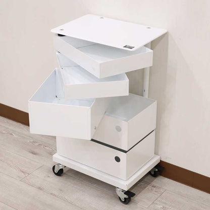 ファイルラック イタリア アイアン DOTTUS 5段 ホワイト レターケース 整理 キャスター付き ワゴン