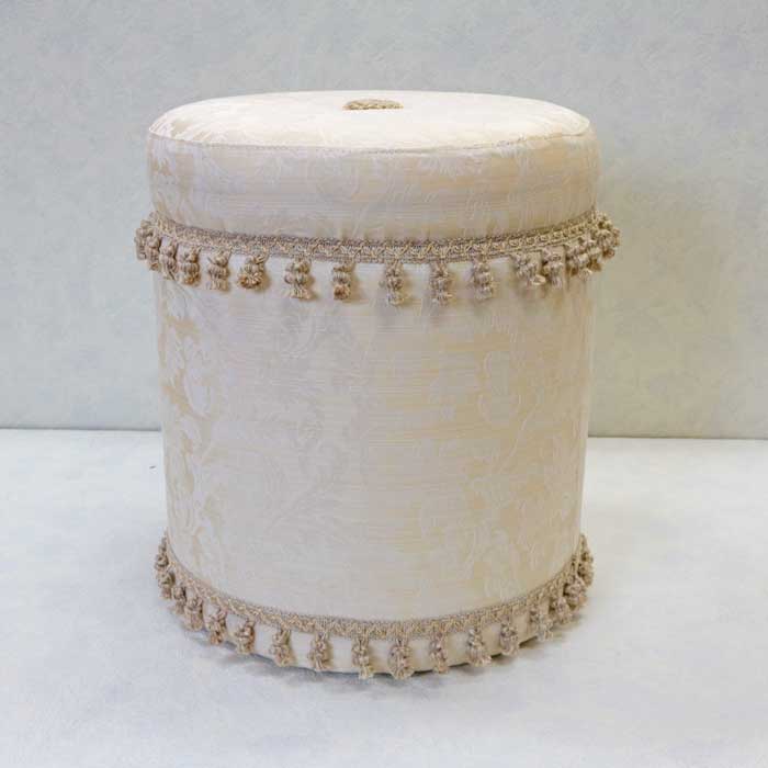 サルタレッリ アマルフィ フリンジスツール オットマン ベージュ