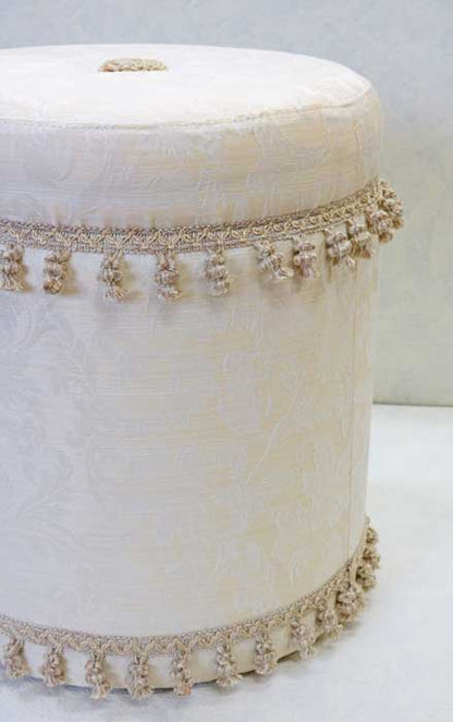 サルタレッリ アマルフィ フリンジスツール オットマン ベージュ