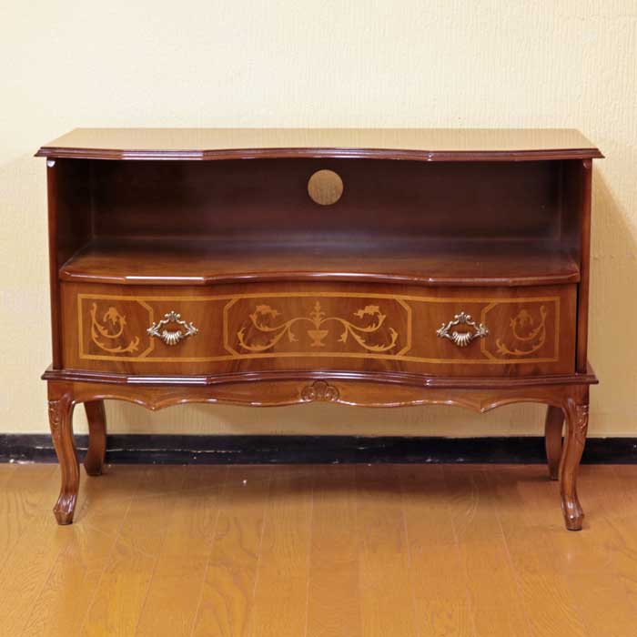 テレビ台 ローボード イタリア 象嵌  87cm 猫脚 032V