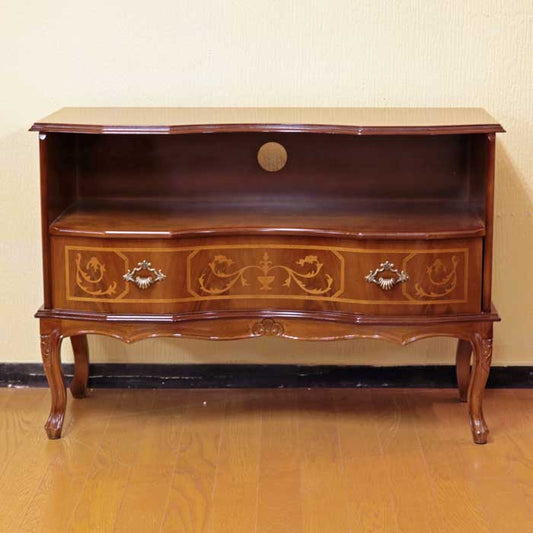 テレビ台 ローボード イタリア 象嵌  87cm 猫脚 032V