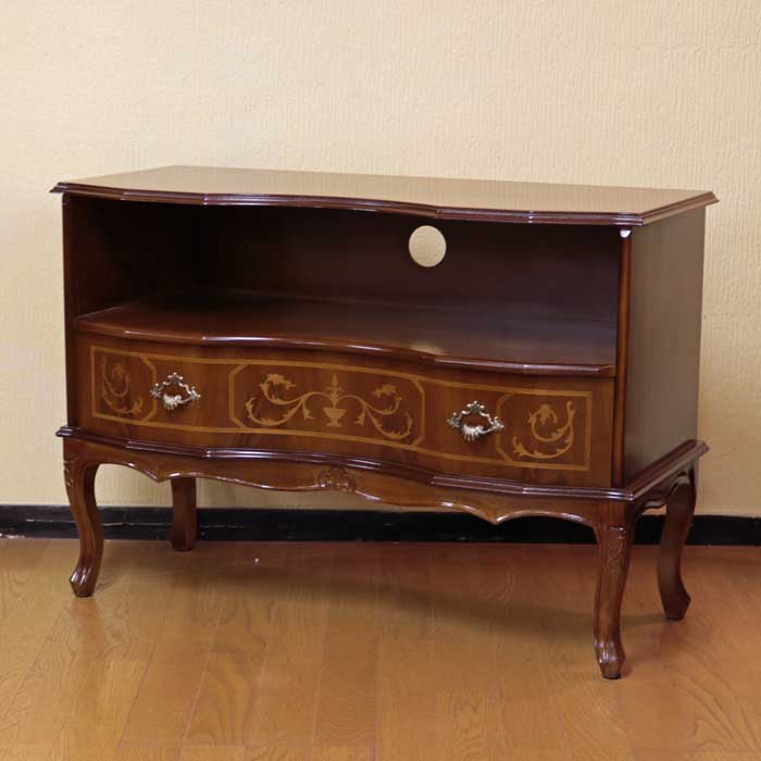 テレビ台 ローボード イタリア 象嵌  87cm 猫脚 032V