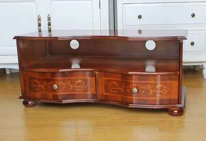 テレビ台 ローボード イタリア 象嵌  87cm 丸脚 903