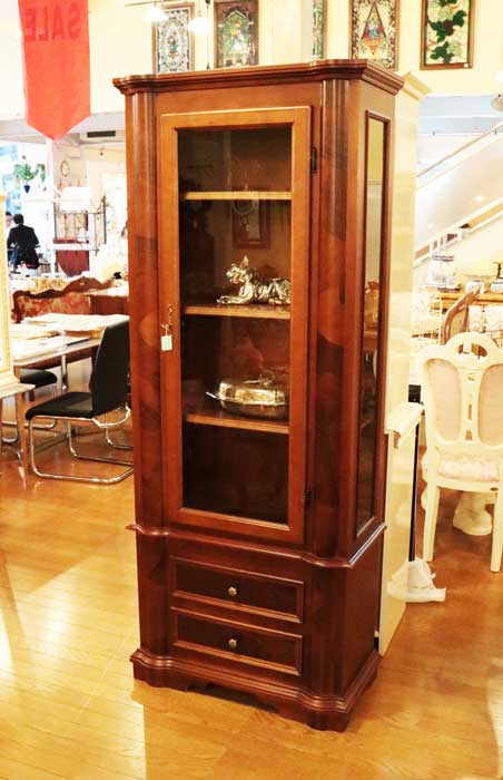 イタリア ガラスキャビネット 完成品 キャビネット 象嵌 3120
