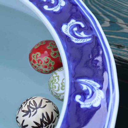 水鉢 大型 ひまわり 青 特大 13号 火鉢 鉢カバー 向日葵