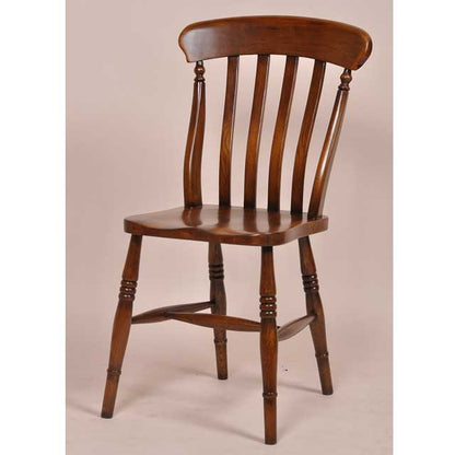 ダイニングチェア オーク 木製 完成品 レトロ スラットバックチェア