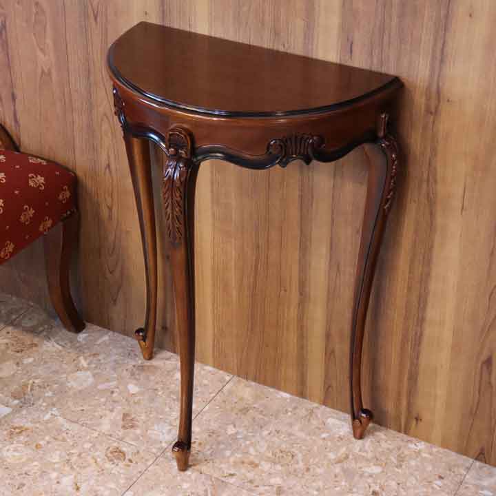 コンソールテーブル 50cm マホガニー サイドテーブル 木製