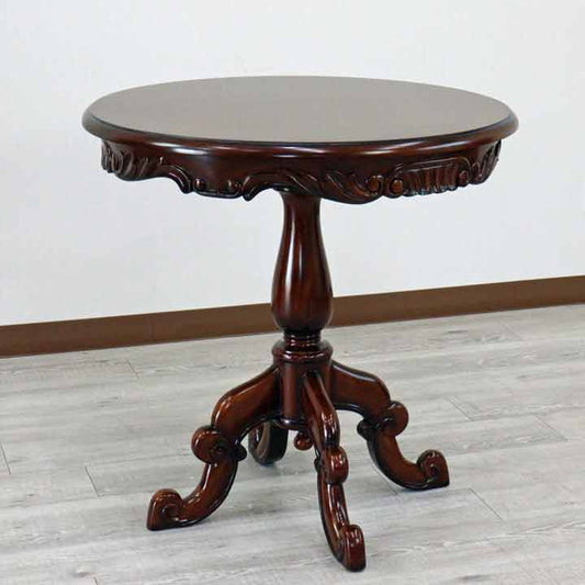 カフェテーブル 70cm マホガニー 木製 円形 ラウンドテーブル