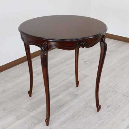 テーブル 75cm 円形 ティーテーブル マホガニー 2人用