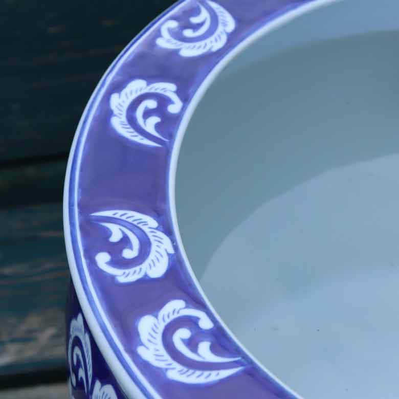 水鉢 大型 ひまわり 青 大 10号 火鉢 鉢カバー プランターカバー 向日葵