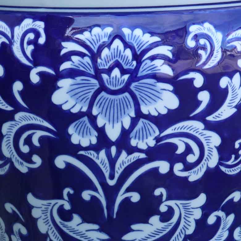 水鉢 大型 ひまわり 青 大 10号 火鉢 鉢カバー プランターカバー 向日葵