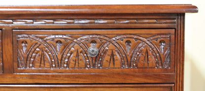 ビッグチェスト 135cm オーク 完成品 木製 レトロ