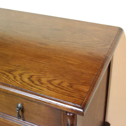 チェスト 80cm 4引き出し オーク 完成品 木製 レトロ