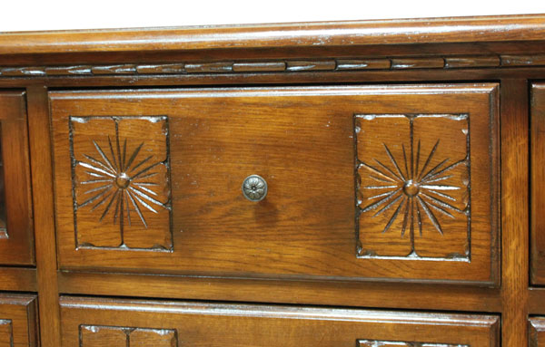 テレビボード 159cm ローキャビネット オーク 完成品 木製 レトロ