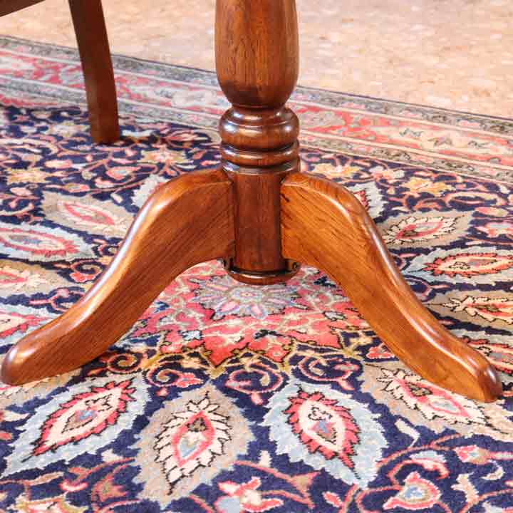 ティーテーブル 60cm 木製  茶 レトロ 円形