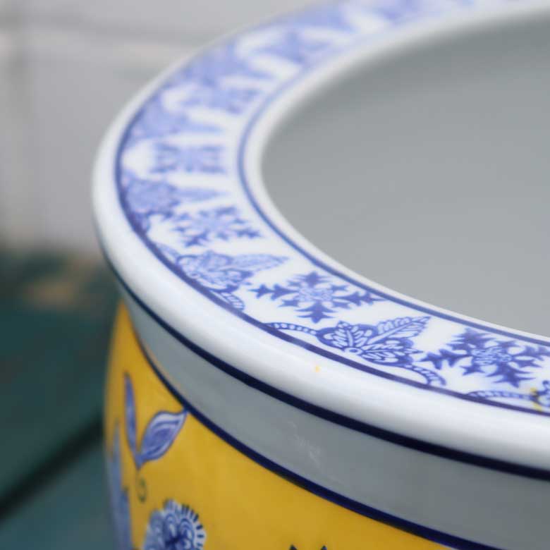 水鉢 大型 黄色 大 10号 火鉢 鉢カバー プランターカバー