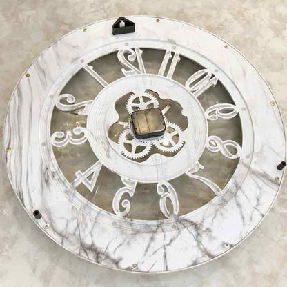 壁掛け 時計 ウォールクロック 大型 ゼブラマーブル