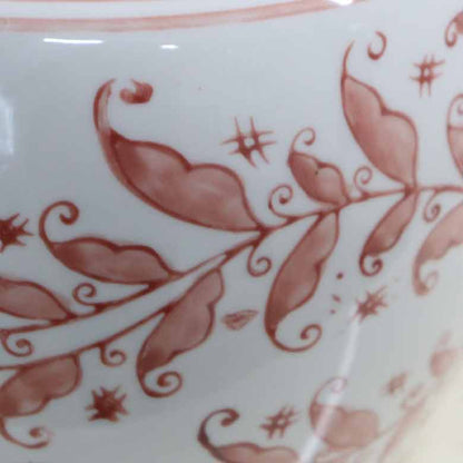 水鉢 ピンク 花柄 7号 ミニ火鉢 鉢カバー プランターカバー