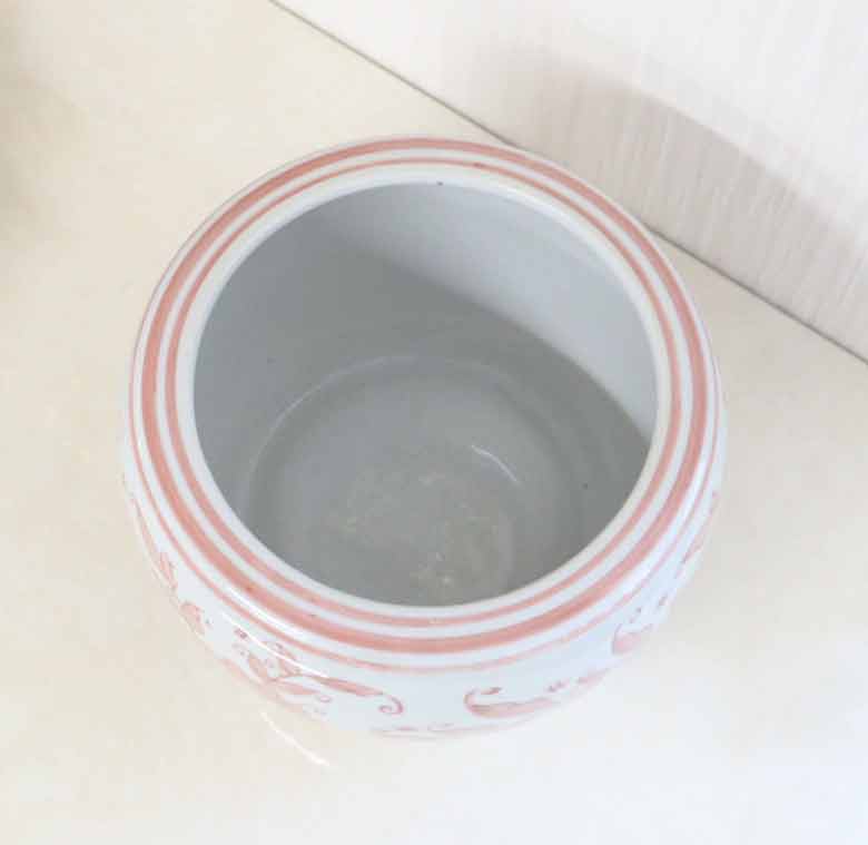水鉢 ピンク 花柄 7号 ミニ火鉢 鉢カバー プランターカバー – 輸入家具