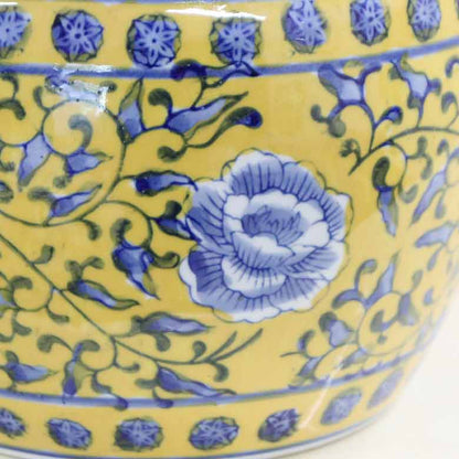 水鉢 黄色 7号 ミニ火鉢 鉢カバー プランターカバー