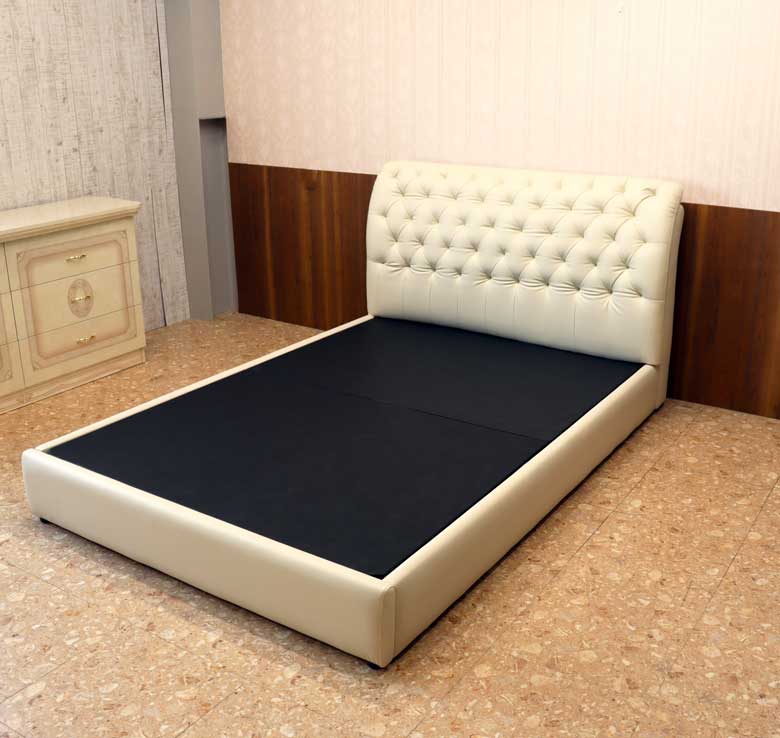 ベッドフレーム ダブル ワイドダブル チェスターフィールド風 革風ファブリック ベッドフレーム ダブル ワイドダブル チェスターフィールド風 革