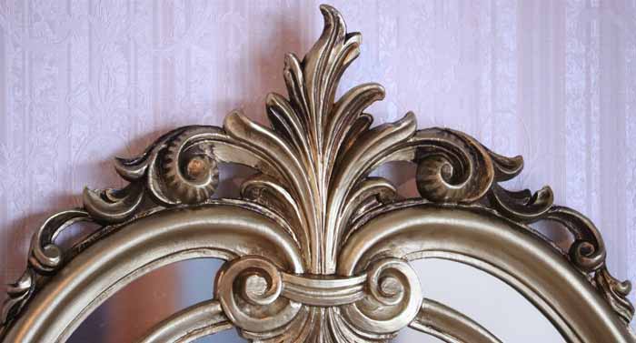 イタリア製 デコレーションミラー 置き鏡 ミラー  ゴールド EUROMAMRCHI