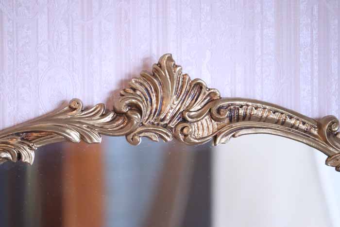 イタリア製 デコレーションミラー 置き鏡 ミラー  ゴールド EUROMAMRCHI