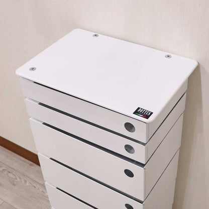 ファイルラック イタリア アイアン DOTTUS 6段 ホワイト レターケース 整理 キャスター付き ワゴン