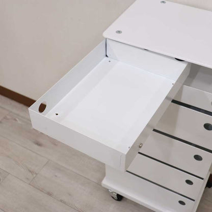 ファイルラック イタリア アイアン DOTTUS 6段 ホワイト レターケース 整理 キャスター付き ワゴン