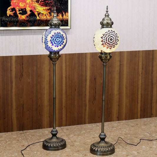 フロアスタンド ポール モザイクランプ トルコランプ ランプ スタンドライト