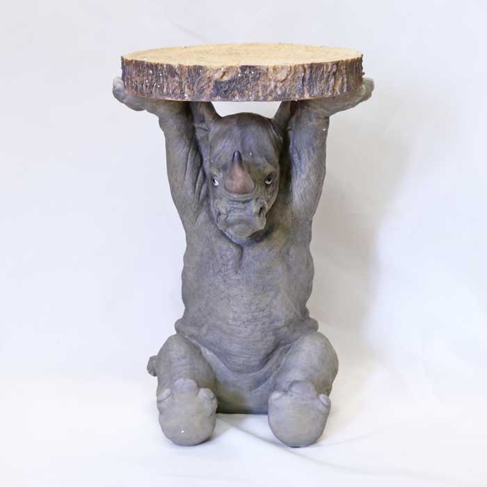 アニマルサイドテーブル サイ フラワースタンド かわいい リアル