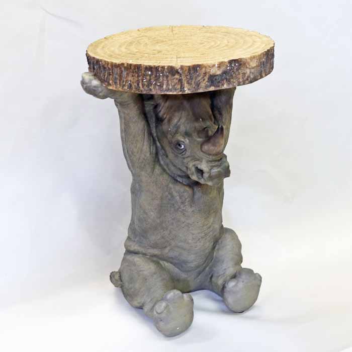 アニマルサイドテーブル サイ フラワースタンド かわいい リアル