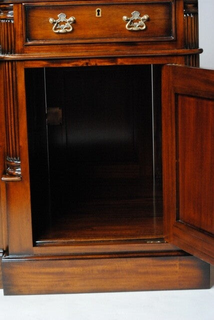 プレジデントデスク マホガニー 両袖デスク 160cm 革張り天板