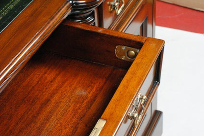 プレジデントデスク マホガニー 両袖デスク 160cm 革張り天板