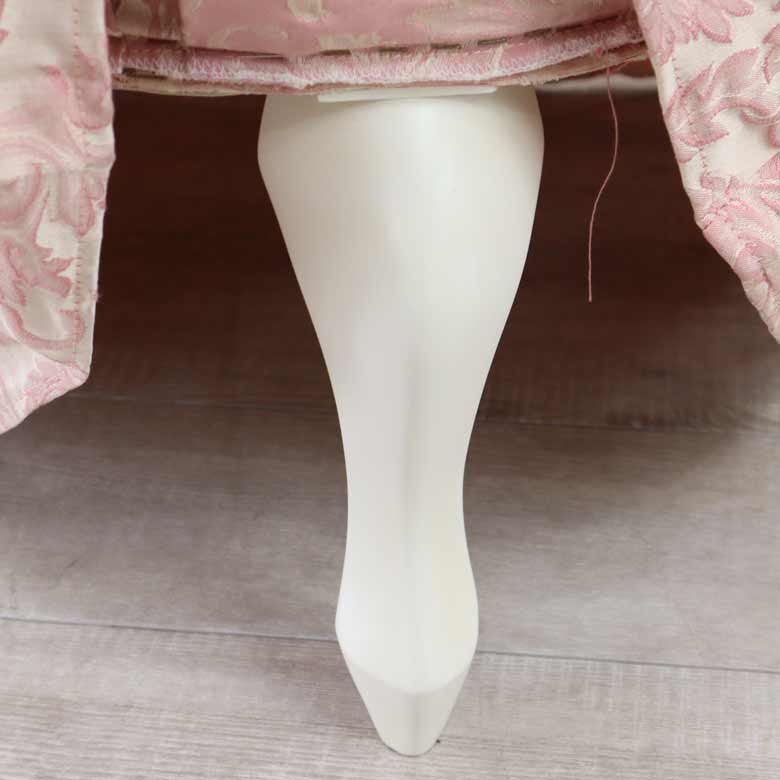 イタリア 一人がけ ソファー ホワイト ピンクアラベスク 785W/COP