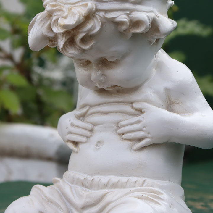 ガーデニング 置物 天使 オーナメント 男の子 メタボくん 高さ17cm