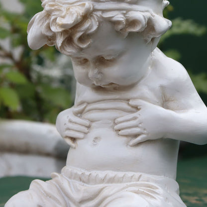 ガーデニング 置物 天使 オーナメント 男の子 メタボくん 高さ17cm