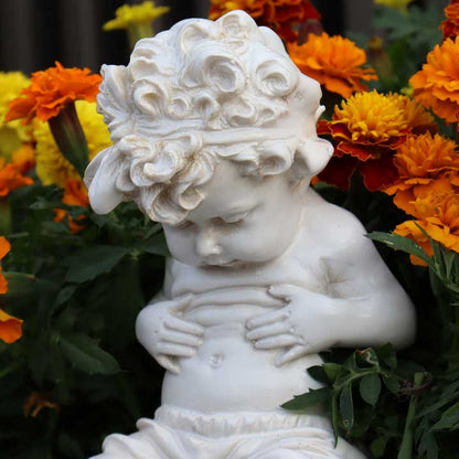 ガーデニング 置物 天使 オーナメント 男の子 メタボくん 高さ17cm