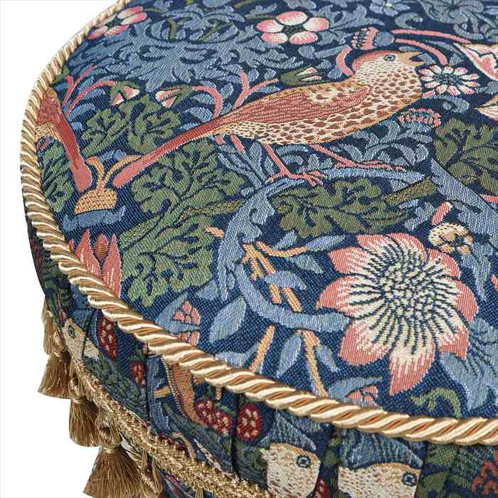 ジェニファーテイラー アワーグラスオットマン スツール いちご泥棒 JENNIFER TAYLOR